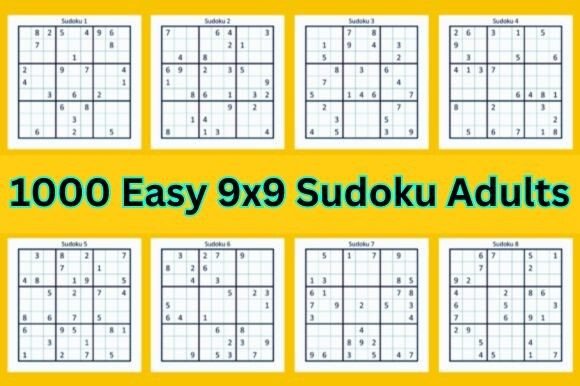 1000 Easy 9x9 Sudoku Adults