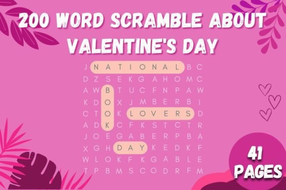 200 Word Scramble About Valentine s Day