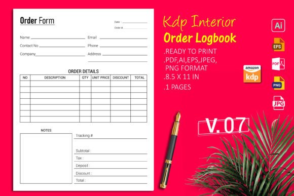 Daily Printable Order Log Book and KDP Interior Order Log Book: Streamline Your Publishing Workflow