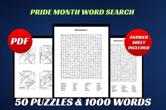 Pride Month Word Search for Adults