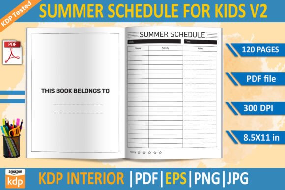 Summer Schedule for Kids KDP Interior: A Practical Resource for Educators and Parents