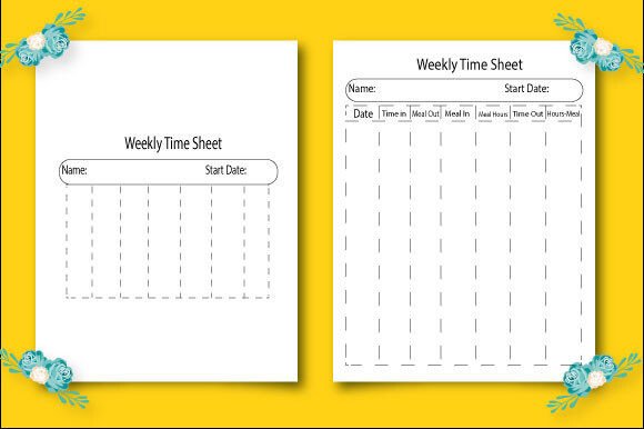 Weekly Time Sheet KDP Log Book Interior: A Powerful Tool for Aspiring Authors and Content Creators